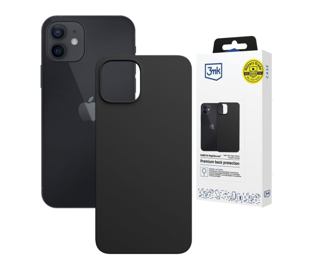 3mk Hardy MagSilicone Black do iPhone 12 - 1344467 - zdjęcie